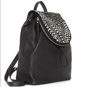 Vince Camuto Leather & Suede Silver Stud Backpack